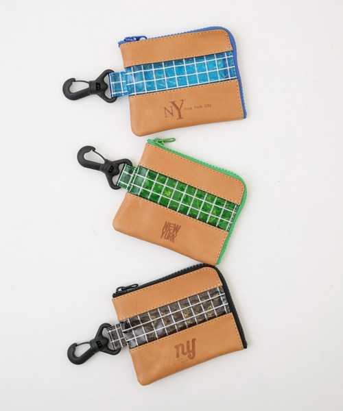 NANO universe（ナノユニバース）の「TAMANIWA/別注 NY logo POUCH（ポーチ・メンズ・グリーン/ブラック/ブルー・FREE）」の15枚目の写真