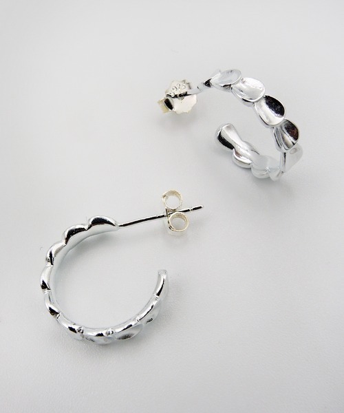 TONE SELECT GOODS(トーンセレクトグッズ)の「【925 SILVER ACC】マルマルサークルピアスSV925(OG)(ピアス(両耳用)・レディース・シルバー・FREE)」の2枚目の写真