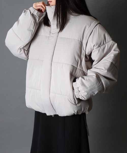 SITRY(シトリー)の「SITRY multiway detachable sleeve WIDE FIBER DOWN JACKET/別注 マルチウェイ パファージャケット パデッドジャケット ファイバーダウンジャケット パファーベスト パデッドベスト ファイバーダウンベスト(ダウンジャケット/コート・メンズ・ホワイト/ライトグレー/ブラック・M/L)」の22枚目の写真
