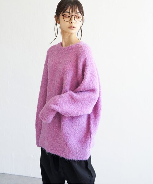 mily bilet】印象的1枚。2wayぽこぽこ軽量クロップド丈ニット