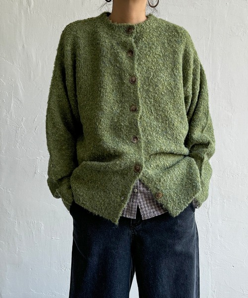 LBC(エルビーシー)の「リサイクルモコモコ2WAYカーディガン(カーディガン/ボレロ・レディース・ベージュ/グリーン/ピンク/ライトブルー・M)」の3枚目の写真