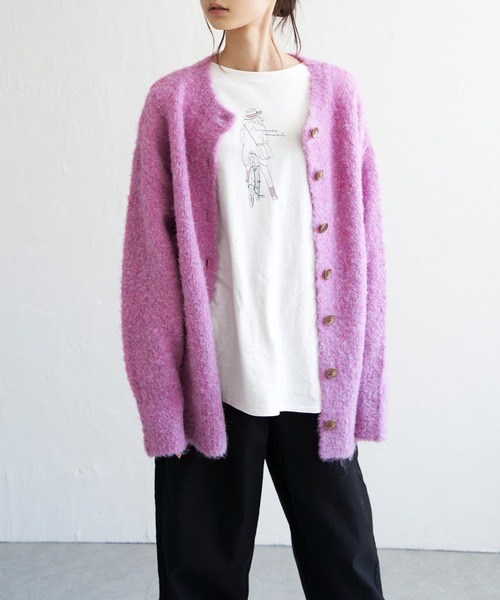 LBC(エルビーシー)の「リサイクルモコモコ2WAYカーディガン(カーディガン/ボレロ・レディース・ベージュ/グリーン/ピンク/ライトブルー・M)」の20枚目の写真