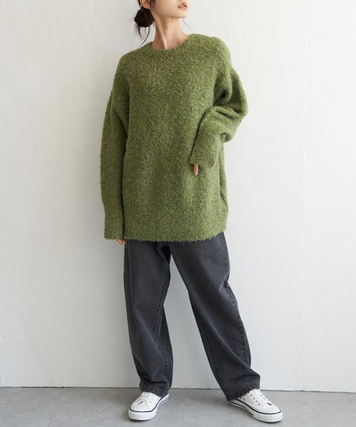 LBC(エルビーシー)の「リサイクルモコモコ2WAYカーディガン(カーディガン/ボレロ・レディース・ベージュ/グリーン/ピンク/ライトブルー・M)」の13枚目の写真