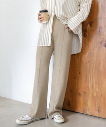andme | ストレッチピンタックニットパンツ(その他パンツ)