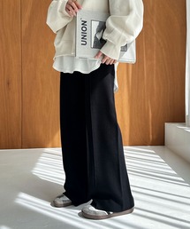 andme | ストレッチピンタックニットパンツ(その他パンツ)