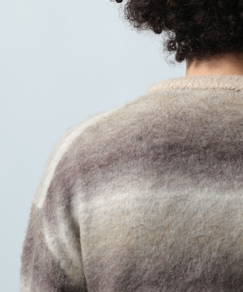 BAYFLOW（ベイフロー）の「グラデーションニットプルオーバー（ニット/セーター・メンズ・パープル/ベージュ/チャコール/オレンジ・MEDIUM/LARGE）」の12枚目の写真