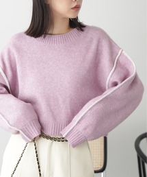 FREE'S MART | ◆杢ストレッチ総針配色ステッチニット(ニット/セーター)