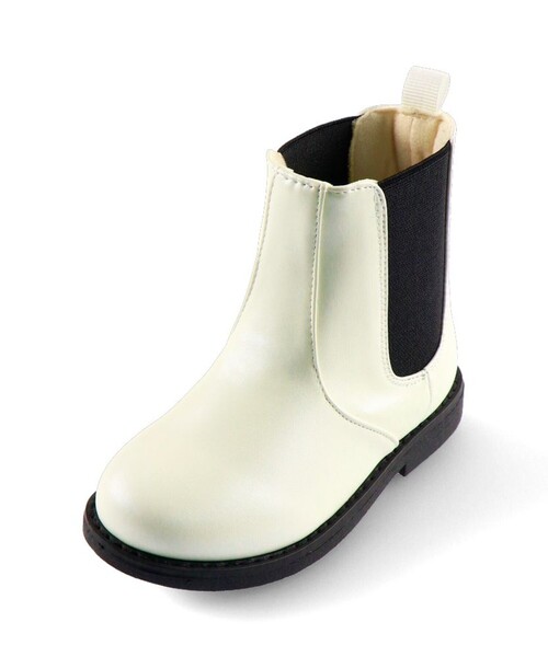 BRANSHES（ブランシェス）の「サイドゴアブーツ（ブーツ・キッズ・ブラック/オフホワイト・15.0cm/16.0cm/18.0cm/21.0cm/17.0cm/19.0cm/20.0cm）」の10枚目の写真