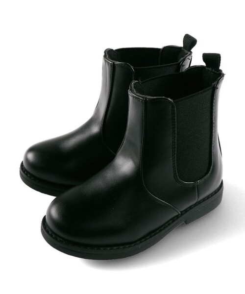 BRANSHES（ブランシェス）の「サイドゴアブーツ（ブーツ・キッズ・ブラック/オフホワイト・15.0cm/16.0cm/18.0cm/21.0cm/17.0cm/19.0cm/20.0cm）」の6枚目の写真