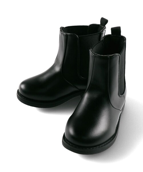 BRANSHES（ブランシェス）の「サイドゴアブーツ（ブーツ・キッズ・ブラック/オフホワイト・15.0cm/16.0cm/18.0cm/21.0cm/17.0cm/19.0cm/20.0cm）」の22枚目の写真