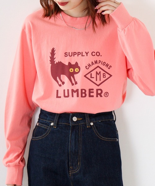 LUMBER（ランバー）の「LUMBER プリントロングTシャツ（Tシャツ/カットソー・メンズ・オレンジ/ベージュ/ホワイト/ブラック系1/ベージュ系2/ホワイト系4/ホワイト系1/オリーブ/ブラック/ホワイト系2/グレー/ベージュ系1/ホワイト系3/ブラック系2/ホワイト系5/オレンジ系1/グレー系その他/オリーブ系1・S/M/L/LL）」の18枚目の写真