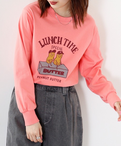 LUMBER（ランバー）の「LUMBER プリントロングTシャツ（Tシャツ/カットソー・メンズ・オレンジ/ベージュ/ホワイト/ブラック系1/ベージュ系2/ホワイト系4/ホワイト系1/オリーブ/ブラック/ホワイト系2/グレー/ベージュ系1/ホワイト系3/ブラック系2/ホワイト系5/オレンジ系1/グレー系その他/オリーブ系1・S/M/L/LL）」の17枚目の写真