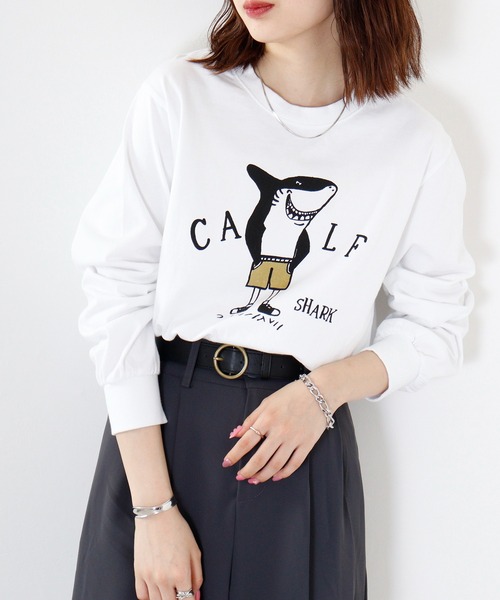 LUMBER（ランバー）の「LUMBER プリントロングTシャツ（Tシャツ/カットソー・メンズ・オレンジ/ベージュ/ホワイト/ブラック系1/ベージュ系2/ホワイト系4/ホワイト系1/オリーブ/ブラック/ホワイト系2/グレー/ベージュ系1/ホワイト系3/ブラック系2/ホワイト系5/オレンジ系1/グレー系その他/オリーブ系1・S/M/L/LL）」の19枚目の写真