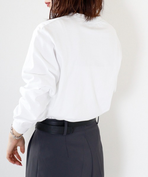 LUMBER（ランバー）の「LUMBER プリントロングTシャツ（Tシャツ/カットソー・メンズ・オレンジ/ベージュ/ホワイト/ブラック系1/ベージュ系2/ホワイト系4/ホワイト系1/オリーブ/ブラック/ホワイト系2/グレー/ベージュ系1/ホワイト系3/ブラック系2/ホワイト系5/オレンジ系1/グレー系その他/オリーブ系1・S/M/L/LL）」の22枚目の写真