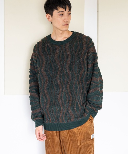 niko and...(ニコアンド)の「ジオメループニットプルオーバー(ニット/セーター・メンズ・イエロー/グリーン/ネイビー・MEDIUM/LARGE)」の12枚目の写真