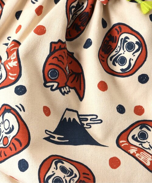 BREEZE（ブリーズ）の「袴風カバーオール（ロンパース・キッズ・グレー/レッド・80/60/70）」の5枚目の写真