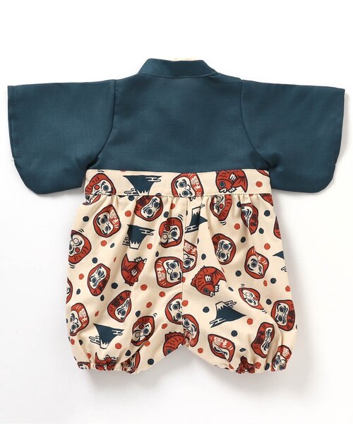 BREEZE（ブリーズ）の「袴風カバーオール（ロンパース・キッズ・グレー/レッド・80/60/70）」の7枚目の写真