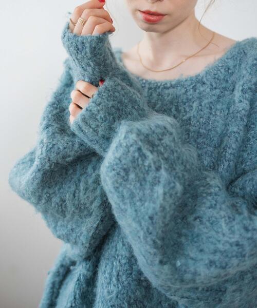 WEGO(ウィゴー)の「WEGO/デザインブークレビッグプルオーバー(ニット/セーター・レディース・サックスブルー/グレー・FREE)」の7枚目の写真
