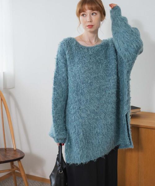 WEGO(ウィゴー)の「WEGO/デザインブークレビッグプルオーバー(ニット/セーター・レディース・サックスブルー/グレー・FREE)」の16枚目の写真
