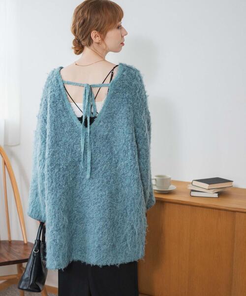 WEGO(ウィゴー)の「WEGO/デザインブークレビッグプルオーバー(ニット/セーター・レディース・サックスブルー/グレー・FREE)」の17枚目の写真