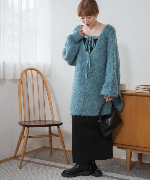 WEGO(ウィゴー)の「WEGO/デザインブークレビッグプルオーバー(ニット/セーター・レディース・サックスブルー/グレー・FREE)」の21枚目の写真