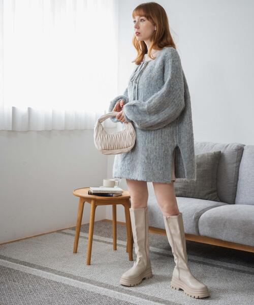 WEGO(ウィゴー)の「WEGO/デザインブークレビッグプルオーバー(ニット/セーター・レディース・サックスブルー/グレー・FREE)」の15枚目の写真