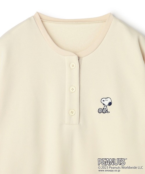PEANUTS（ピーナッツ）の「【ピーナッツ/PEANUTS】スヌーピーキーネックワンピース（ワンピース・レディース・ベージュ/チャコールグレー/ネイビー・3L/L/M/LL）」の4枚目の写真