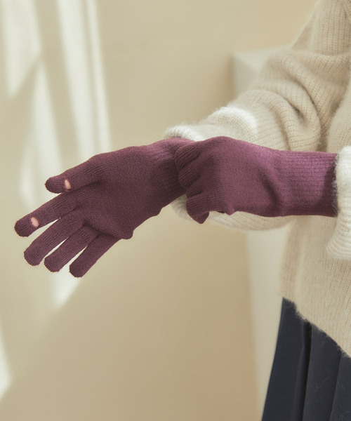 温活本舗】スマホ対応指穴あき紀手袋（手袋）｜cross marche（クロス