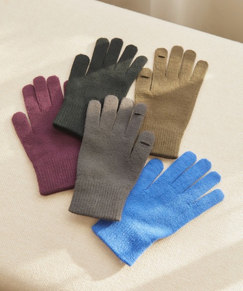 温活本舗】スマホ対応指穴あき紀手袋（手袋）｜cross marche（クロス