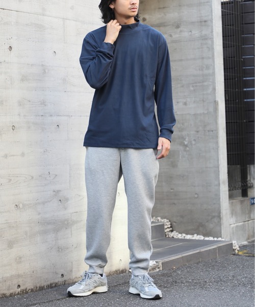 SETUP7(セットアップセブン)の「【SETUP7】T/Puピーチ起毛スムース 無地 ハイネックトップス TNS(Tシャツ/カットソー・メンズ・ネイビー/ブラック/オフホワイト/グレー・LL/L/M)」の19枚目の写真
