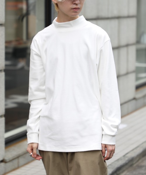 SETUP7(セットアップセブン)の「【SETUP7】T/Puピーチ起毛スムース 無地 ハイネックトップス TNS(Tシャツ/カットソー・メンズ・ネイビー/ブラック/オフホワイト/グレー・LL/L/M)」の13枚目の写真