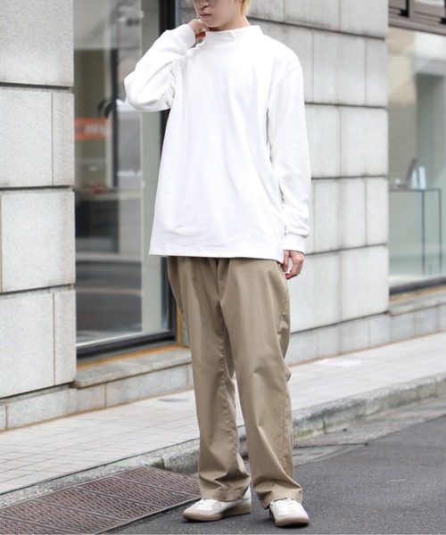 SETUP7(セットアップセブン)の「【SETUP7】T/Puピーチ起毛スムース 無地 ハイネックトップス TNS(Tシャツ/カットソー・メンズ・ネイビー/ブラック/オフホワイト/グレー・LL/L/M)」の5枚目の写真