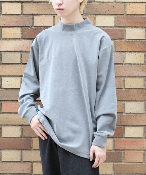SETUP7(セットアップセブン)の「【SETUP7】T/Puピーチ起毛スムース 無地 ハイネックトップス TNS(Tシャツ/カットソー・メンズ・ネイビー/ブラック/オフホワイト/グレー・LL/L/M)」の11枚目の写真