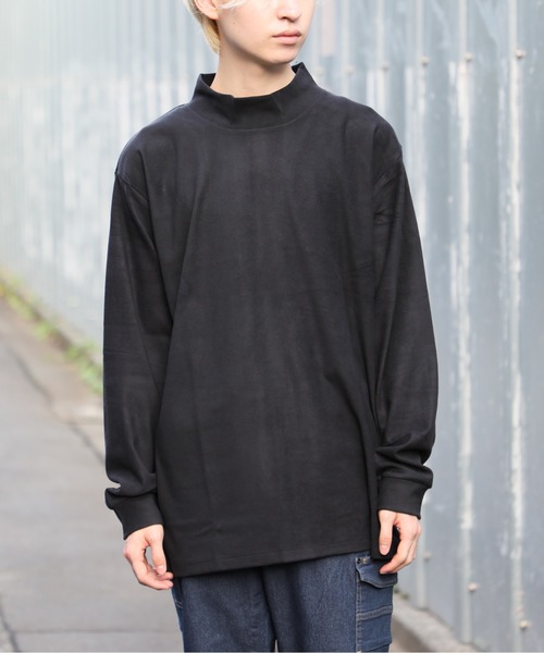 SETUP7(セットアップセブン)の「【SETUP7】T/Puピーチ起毛スムース 無地 ハイネックトップス TNS(Tシャツ/カットソー・メンズ・ネイビー/ブラック/オフホワイト/グレー・LL/L/M)」の7枚目の写真