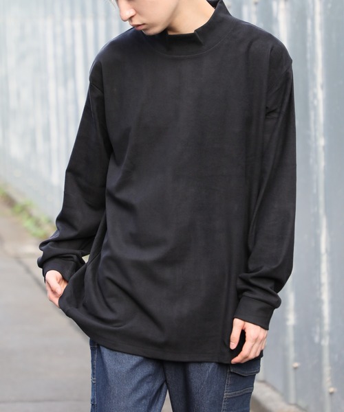 SETUP7(セットアップセブン)の「【SETUP7】T/Puピーチ起毛スムース 無地 ハイネックトップス TNS(Tシャツ/カットソー・メンズ・ネイビー/ブラック/オフホワイト/グレー・LL/L/M)」の8枚目の写真