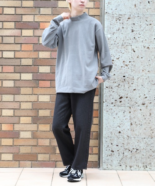 SETUP7(セットアップセブン)の「【SETUP7】T/Puピーチ起毛スムース 無地 ハイネックトップス TNS(Tシャツ/カットソー・メンズ・ネイビー/ブラック/オフホワイト/グレー・LL/L/M)」の14枚目の写真
