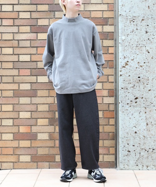 SETUP7(セットアップセブン)の「【SETUP7】T/Puピーチ起毛スムース 無地 ハイネックトップス TNS(Tシャツ/カットソー・メンズ・ネイビー/ブラック/オフホワイト/グレー・LL/L/M)」の15枚目の写真