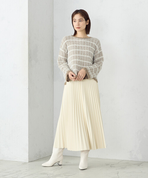 COMME CA ISM（コムサイズム）の「プリーツスカート（スカート・レディース・アイボリー/ブラック/グレイッシュベージュ/キャメル・SMALL/MEDIUM/LARGE）」の7枚目の写真