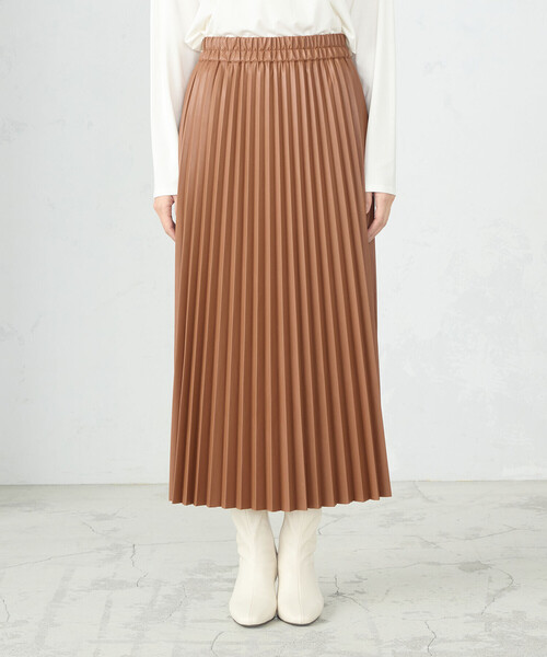 COMME CA ISM（コムサイズム）の「プリーツスカート（スカート・レディース・アイボリー/ブラック/グレイッシュベージュ/キャメル・SMALL/MEDIUM/LARGE）」の19枚目の写真