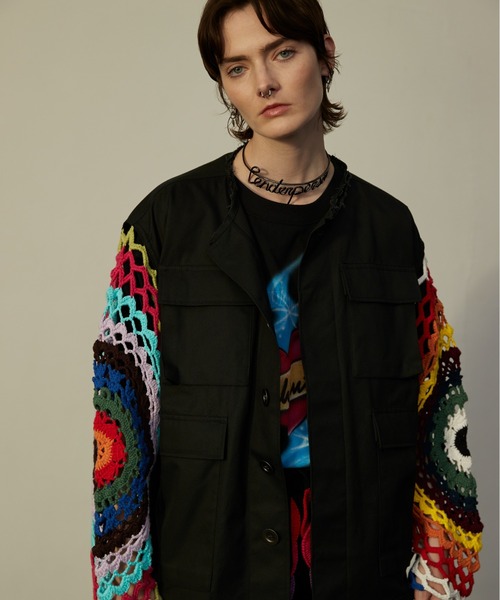テンダーパーソン　クロッシェBDUジャケット TENDER PERSON（テンダーパーソン）の「CROCHE SLEEVE BDU JACKET