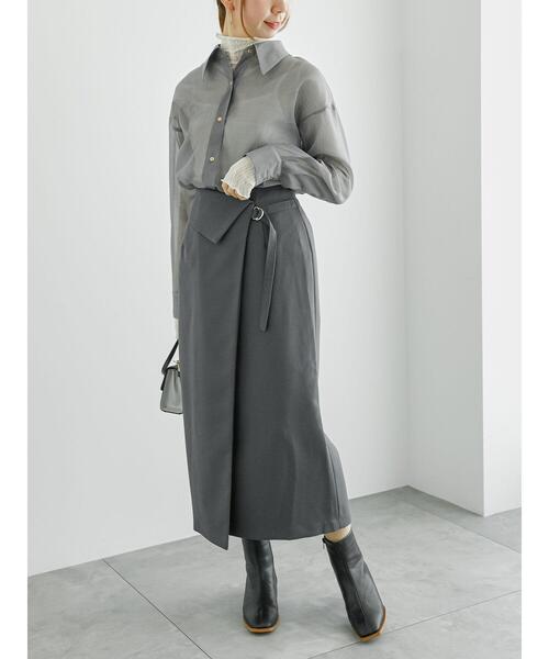 Te chichi（テチチ）の「アウトメローウェーブメッシュトップス（Tシャツ/カットソー・レディース・カーキ/オフホワイト/ブラック・F）」の8枚目の写真