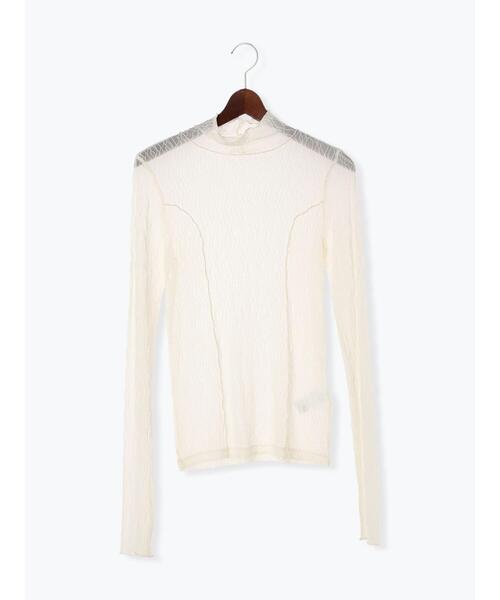 Te chichi（テチチ）の「アウトメローウェーブメッシュトップス（Tシャツ/カットソー・レディース・カーキ/オフホワイト/ブラック・F）」の10枚目の写真