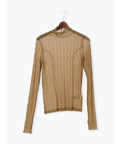 Te chichi（テチチ）の「アウトメローウェーブメッシュトップス（Tシャツ/カットソー・レディース・カーキ/オフホワイト/ブラック・F）」の11枚目の写真