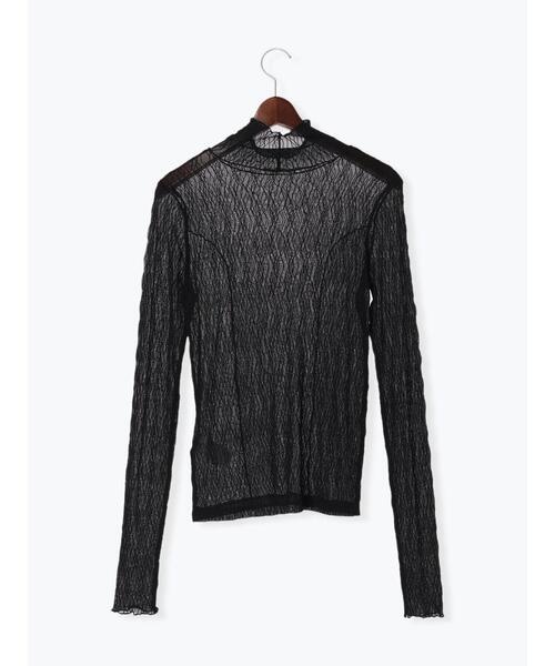 Te chichi（テチチ）の「アウトメローウェーブメッシュトップス（Tシャツ/カットソー・レディース・カーキ/オフホワイト/ブラック・F）」の13枚目の写真