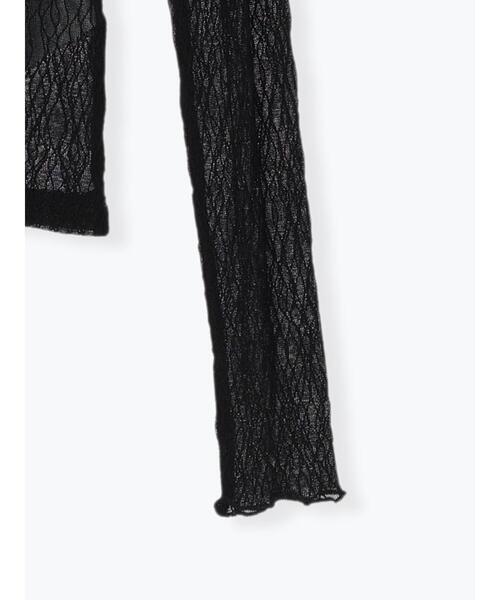 Te chichi（テチチ）の「アウトメローウェーブメッシュトップス（Tシャツ/カットソー・レディース・カーキ/オフホワイト/ブラック・F）」の15枚目の写真