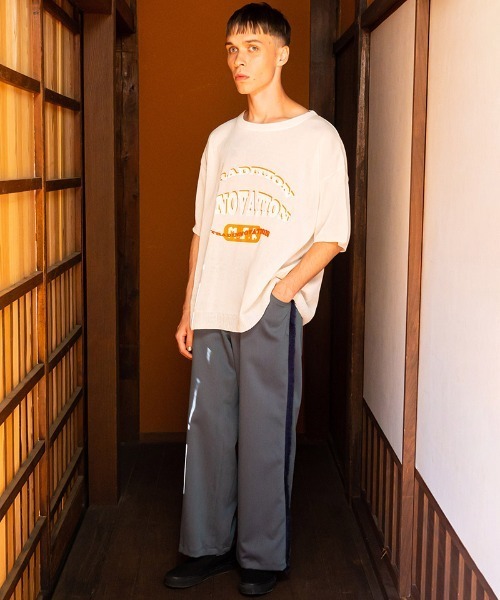 masterkey(マスターキー)の「mn2884-WABISABI 丸胴ニットTシャツ(ニット/セーター・メンズ・イエロー/ホワイト・FREE)」の8枚目の写真
