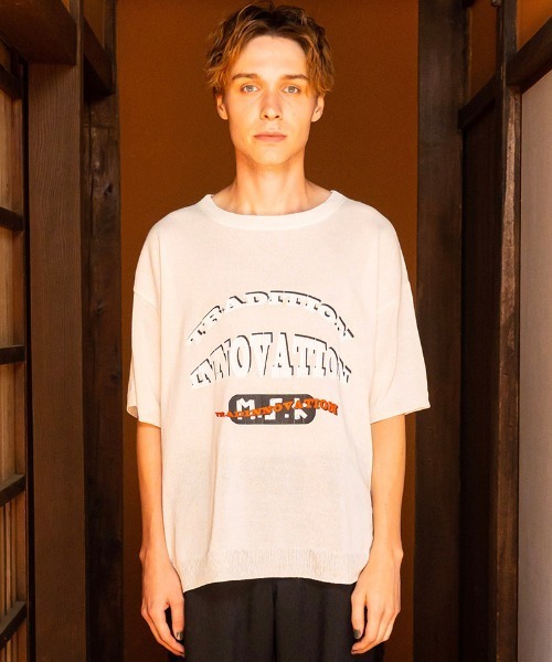 masterkey(マスターキー)の「mn2884-WABISABI 丸胴ニットTシャツ(ニット/セーター・メンズ・イエロー/ホワイト・FREE)」の11枚目の写真