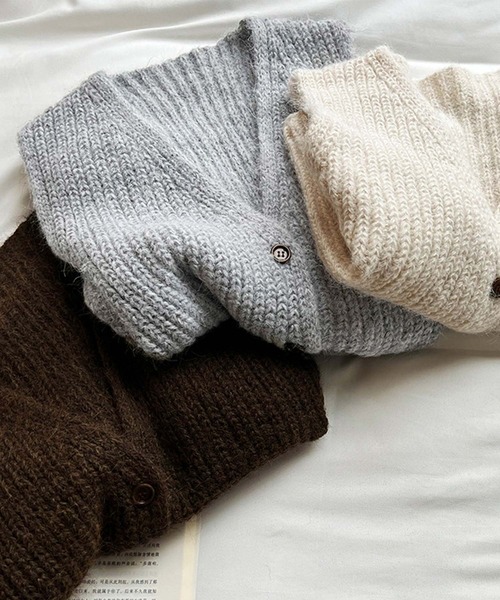 OSYAREVO（オシャレボ）の「ニット ベスト（ベスト・レディース・グレー/ブラウン/オフホワイト・FREE）」の21枚目の写真