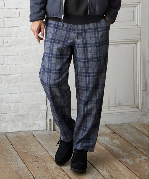 ikka（イッカ）の「チェックテーパードワイドパンツ（その他パンツ・メンズ・ネイビー/ブラウン・L/M/XL）」の10枚目の写真