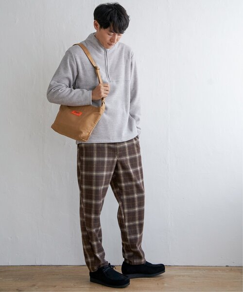 ikka（イッカ）の「チェックテーパードワイドパンツ（その他パンツ・メンズ・ネイビー/ブラウン・L/M/XL）」の16枚目の写真